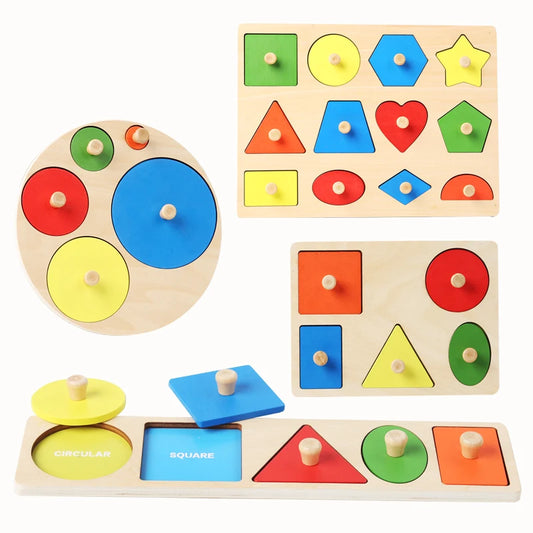 Geometrie-Puzzle aus Holz